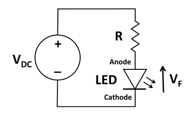 Simple LED biasing circuit Simple LED biasing circuit